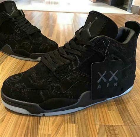 fake nike air jordans retro 4 kaws black|are kaws jordans real.